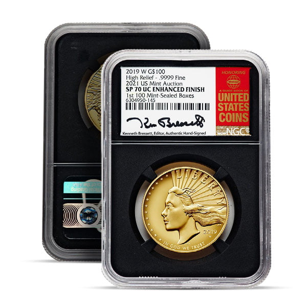 2019 SP70 Graded 1 Troy Oz Gold American Liberty (PCGS / NGC)