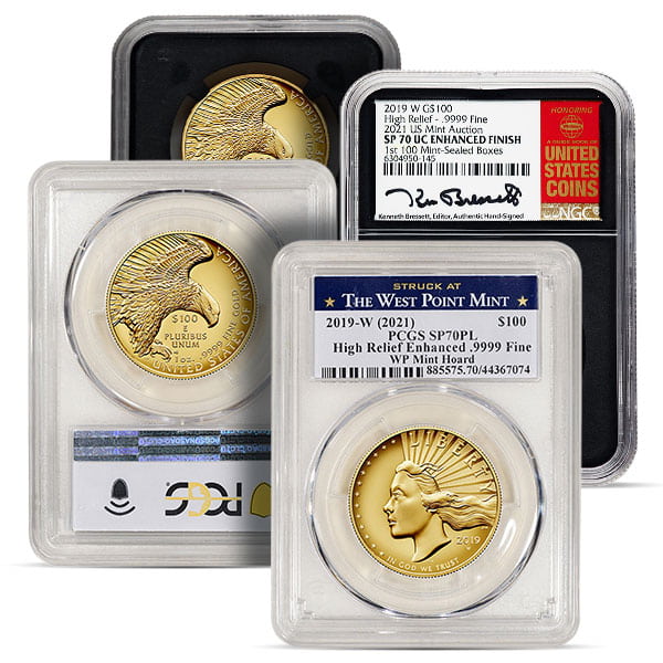 2019 SP70 Graded 1 Troy Oz Gold American Liberty (PCGS / NGC)
