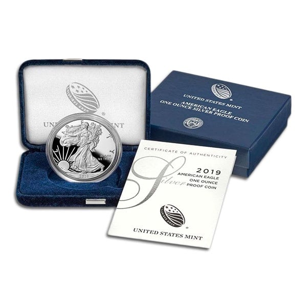 2019 Proof Silver American Eagle - 1 Troy Oz .999 Pure