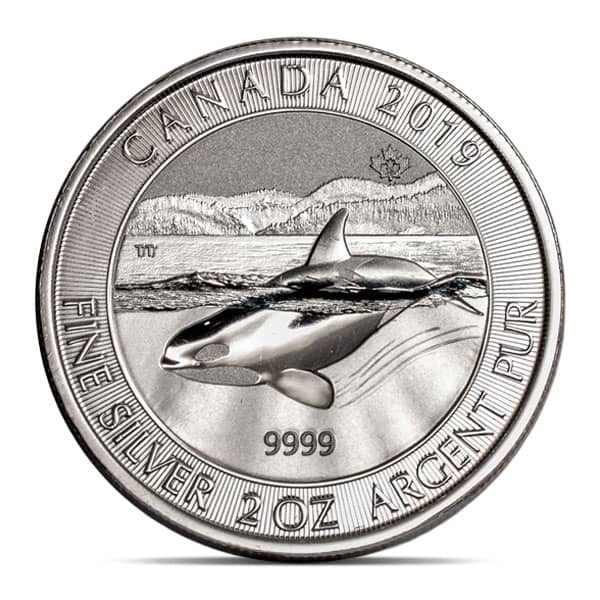 限定 カナダ 純銀 シャチ orca FINE SILVER .9999 2019-2oz-silver-coins-royal-