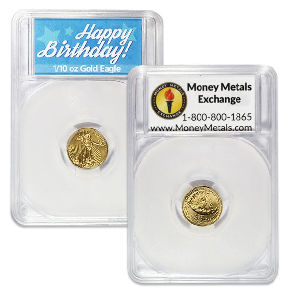 1/10th Oz Gold American Eagle - IN HAPPY BIRTHDAY CAPSULE thumbnail