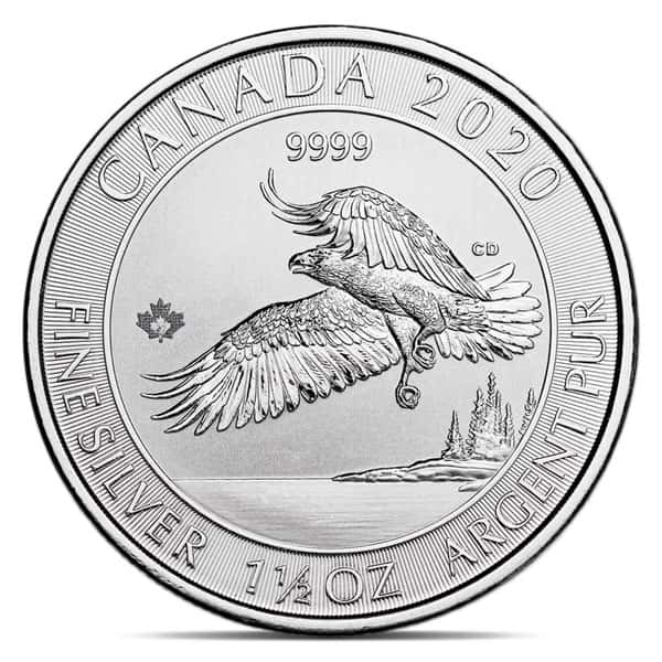 2020 RCM Bald Eagle - 1-1/2 Troy Oz .9999 Pure Silver