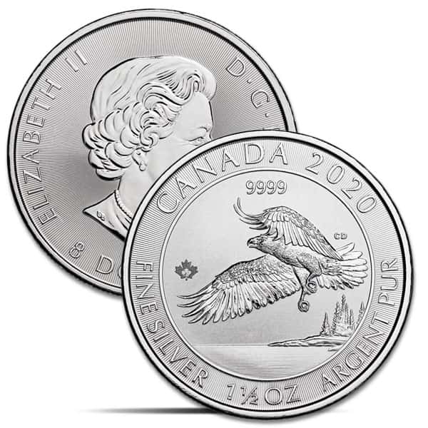 2020 RCM Bald Eagle - 1-1/2 Troy Oz .9999 Pure Silver