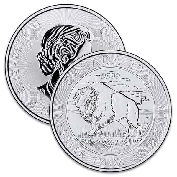 1-1/4 Ounce RCM 2021 Bison Buffalo - .9999 Silver