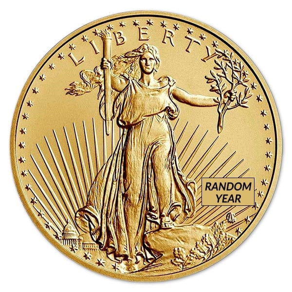 1/4 Oz American Gold Eagle Coin - New Design (Dates Our Choice) thumbnail