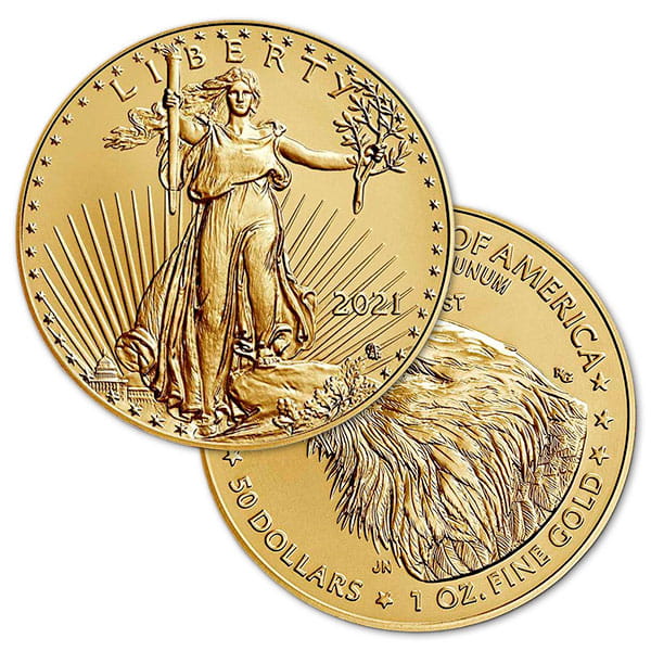 American Gold Eagle Coin 2021 Type 2 - 1 Troy Ounce thumbnail