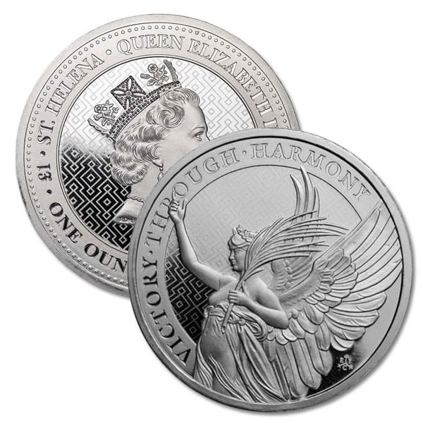 Sliver Queen(STH:英) 2021 St. Helena Queen's Virtues Victory - 1 Oz Silver Coin