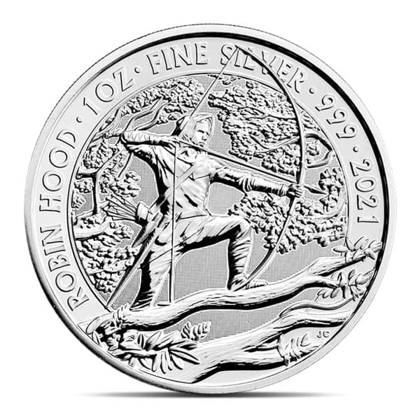 2021 Royal Mint Myths & Legends Robin Hood - 1 Troy Ounce, .999 Pure