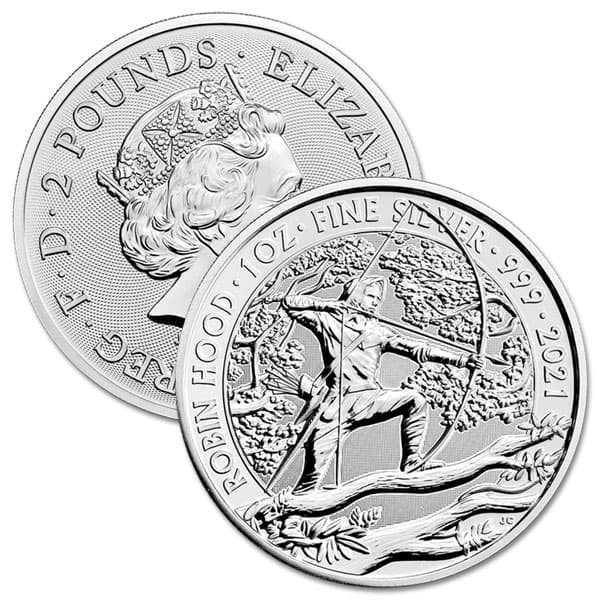 2021 Royal Mint Myths & Legends Robin Hood - 1 Troy Ounce, .999 Pure