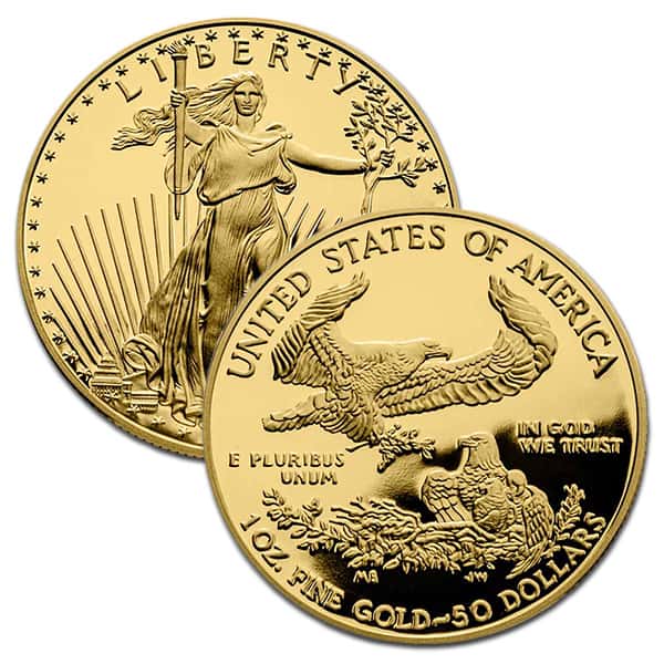 2021 Type 1 Proof Gold Eagle Set (1 oz, 1/2-oz, 1/4-oz & 1/10-oz)