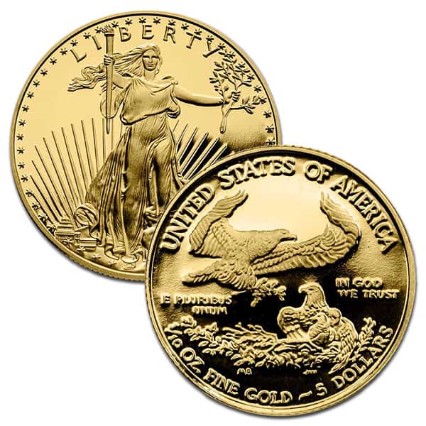 2021 Type 1 Proof Gold Eagle Set (1 oz, 1/2-oz, 1/4-oz & 1/10-oz)