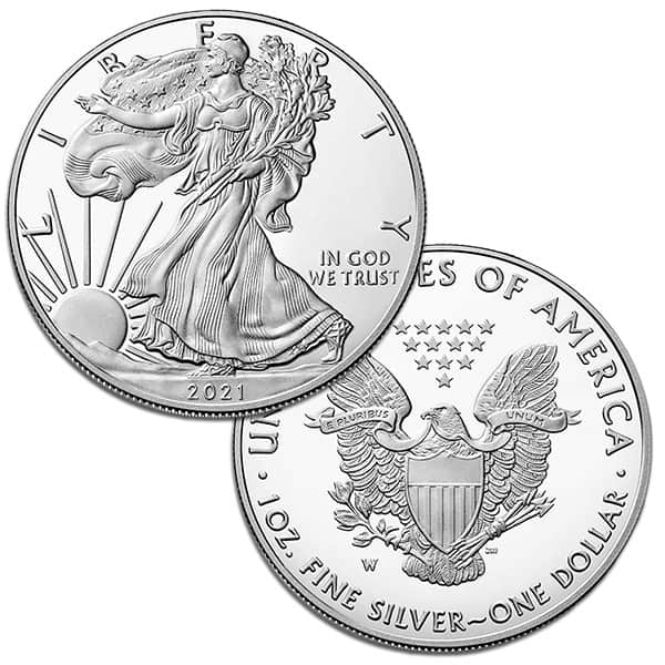 2021 Type 1 Proof Silver American Eagle - 1 Troy Oz .999 Pure