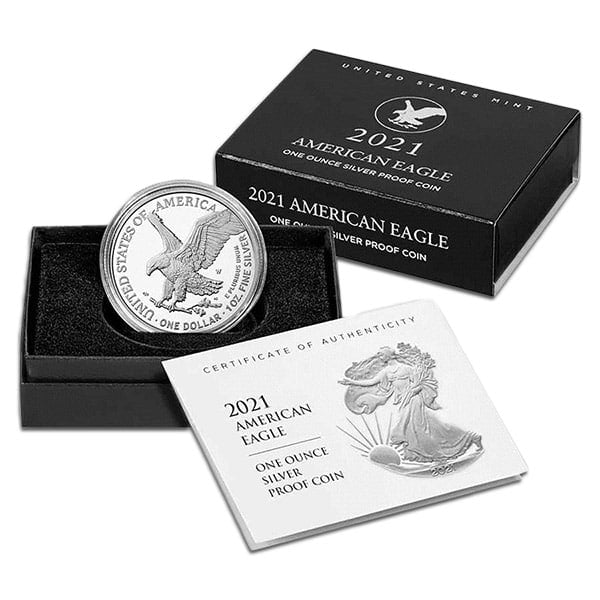 2021 Type 2 Proof Silver American Eagle - 1 Troy Oz .999 Pure