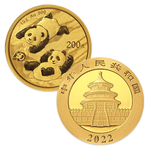 2022 Chinese Gold Panda- 15 Gram, .999 Purity thumbnail