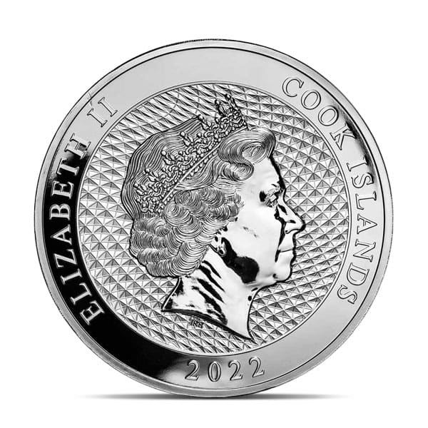 2022 Cook Islands 1 Kilo HMS Bounty Silver Coin, 32.151 Troy Oz