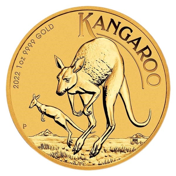 1 Oz Australian Kangaroo Gold Coin Featuring Queen Elizabeth II