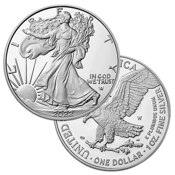 2022 Proof Silver American Eagle - 1 Troy Oz .999 Pure