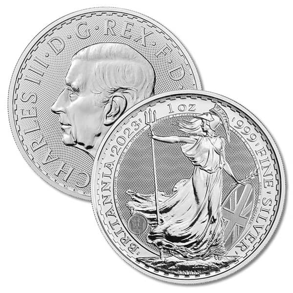 2023 1 oz Silver British Britannia Coin, King Charles III