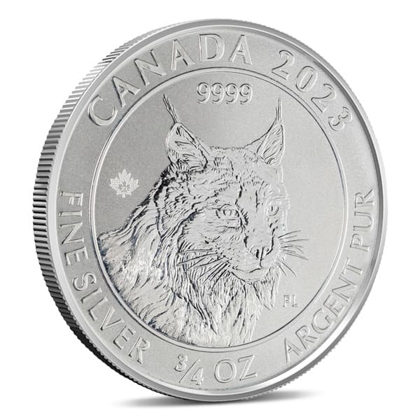 2023 3/4 Oz RCM Lynx - Reverse Proof, .9999 Silver Coin