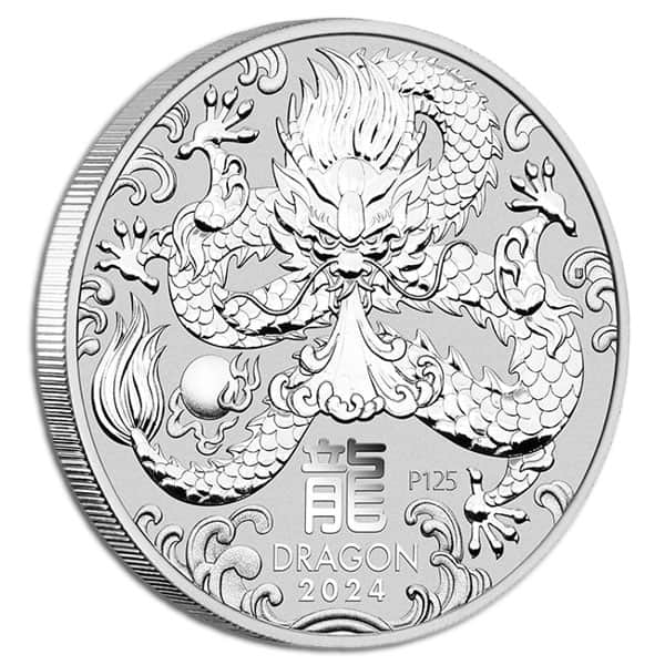 2024 1 Kilo Australian Lunar Series III Dragon Coin Money Metals