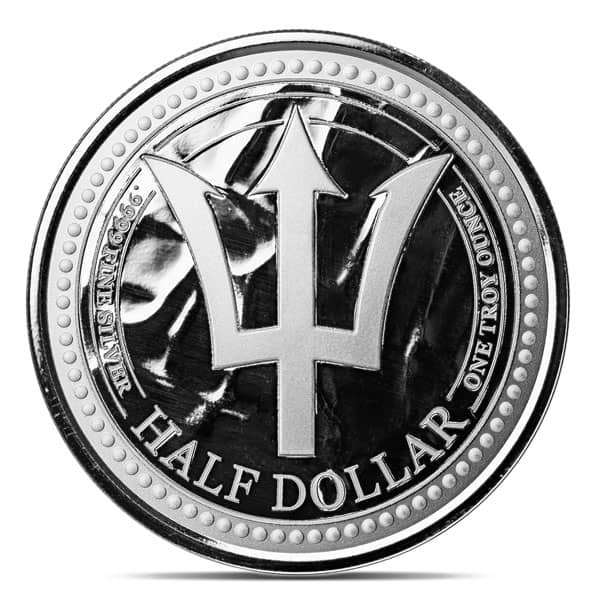 2024 Silver Barbados Trident Coin - 1 Troy Ounce, .9999 Pure