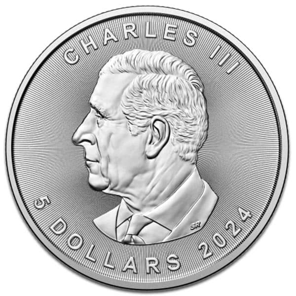 2024 1 Oz Silver Canadian Maple Leaf Coins for Sale Money Metals