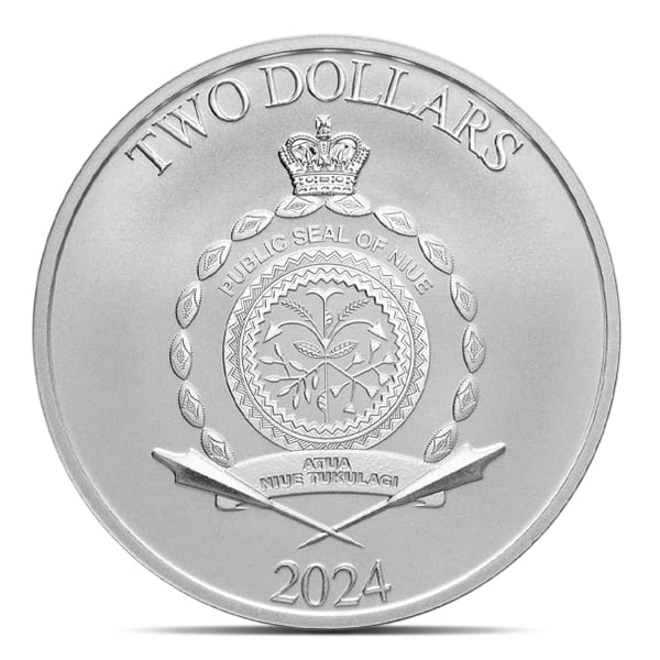 2024 Niue Star Wars; Grogu "Baby Yoda" - 1 Oz Silver Coin .999 Pure
