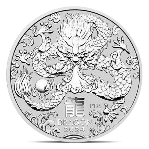2024 1 Oz Perth Mint Lunar Dragon Silver Coin for Sale - Money Metals