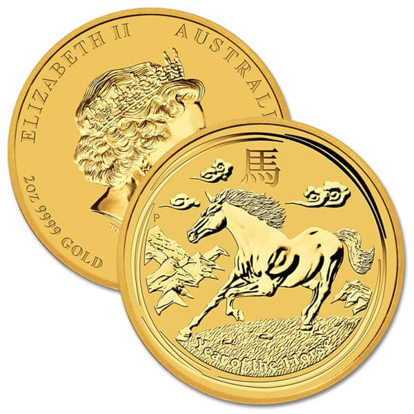 Perth Mint Lunar Series - 2014 Year of the Horse, 2 Oz .9999 Gold