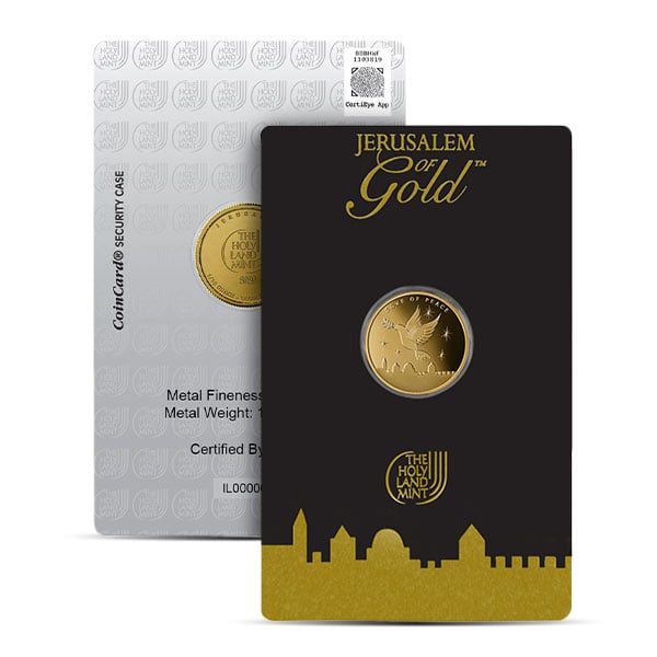 2025 Holy Land Mint Dove of Peace Gold 1/10 Troy Ounce Round - .9999 Pure in Assay Package