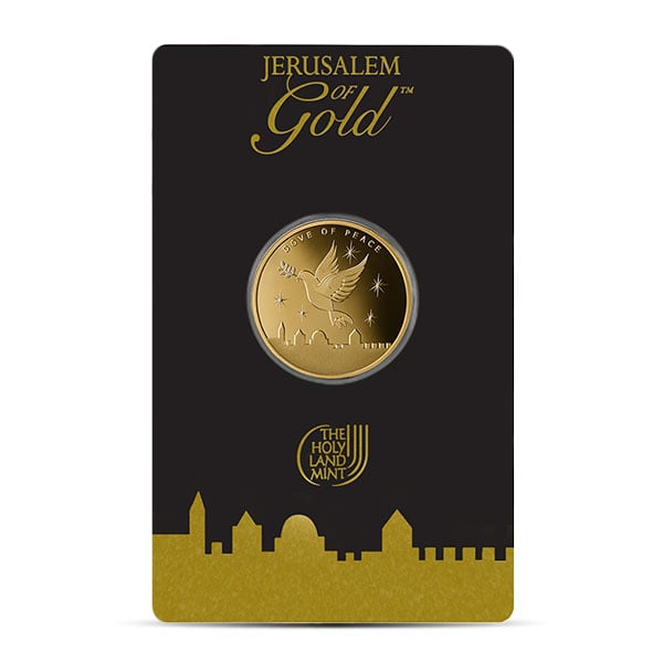 2025 Holy Land Mint Dove of Peace Gold 1/4 Troy Ounce Round - .9999 Pure in Assay Package