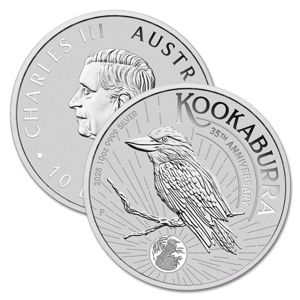 2025 Australia Kookaburra, 10 Troy Oz Silver, .9999 Pure