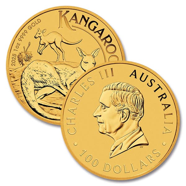 2025 Australian Kangaroo - 1 Troy Oz Gold .9999 Pure