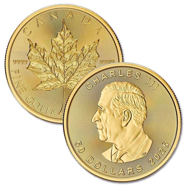 2025 Canadian Maple Leaf - 1 Troy Ounce Gold .9999 Pure
