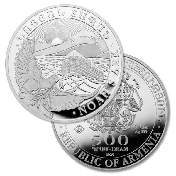 noah ARKS C&P MST 156 　24-25 2025 Noahs Ark 1 oz Armenian Silver Bullion Coin