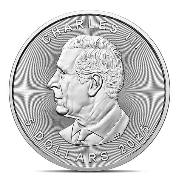 2025 Canadian Maple Leaf - 1 Troy Oz. Silver, .9999 Pure