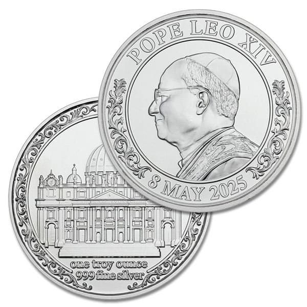 Pope Leo XIV 2025 Silver Round - 1 Troy Ounce, .999 Pure