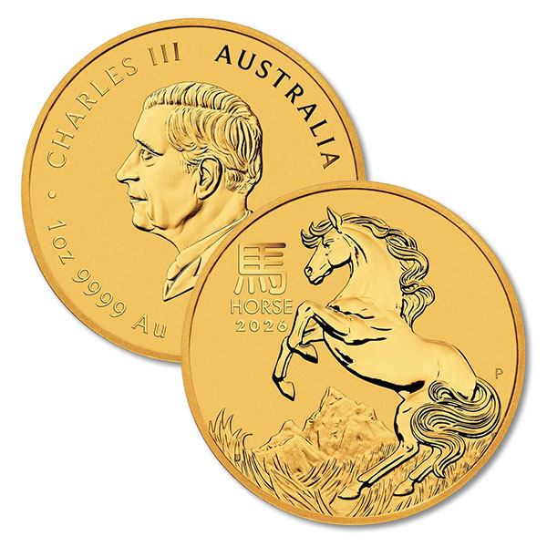 Perth Mint Lunar Series - 2026 Year of the Horse, 1 Oz .9999 Gold