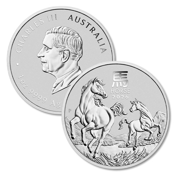 Perth Mint Lunar Series - 2026 Year of the Horse, 1 Oz .999 Silver