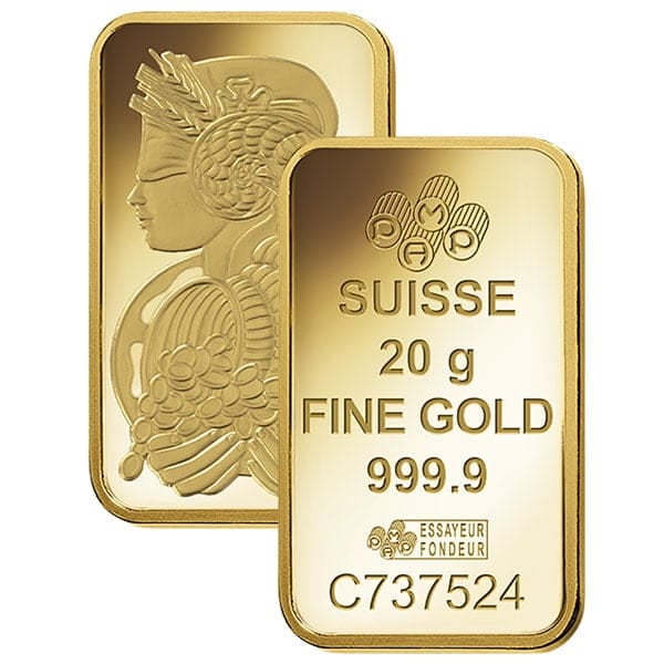 PAMP Suisse 20 Gram Gold Bar