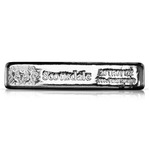 Scottsdale 20 Ounce Silver Bar (Cast), .999 Pure