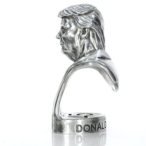 Donald Trump Bust - Sterling Silver Statue, 20 Troy Ozs, .925 Pure thumbnail