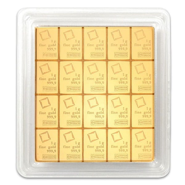 Valcambi CombiBar - 20 x 1 Gram .9999 Gold (0.643 troy Oz)