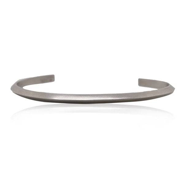 Platinum Bangle - Classic Ridge **Matte Finish** - 21.4 Grams, 24K Pure thumbnail
