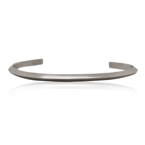 Platinum Bangle - Classic Ridge **Matte Finish** - 21.4 Grams, .9995 Fine 24K Pure