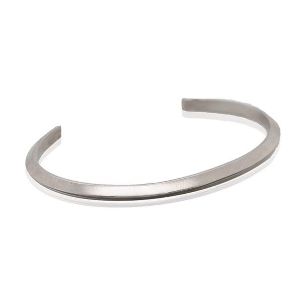 Platinum Bangle - Classic Ridge **Matte Finish** - 21.4 Grams, .9995 Fine 24K Pure