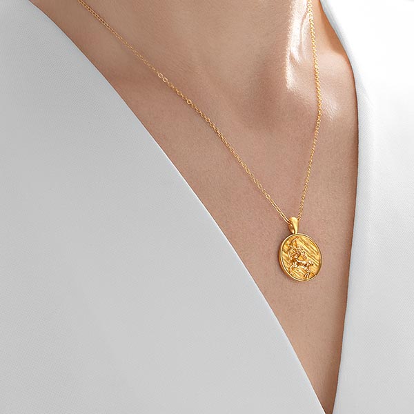 Gold Pendant - Sagittarius **Hybrid Finish** - 16.5 Grams, 24K Pure