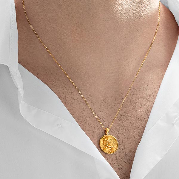 Gold Pendant - Sagittarius **Hybrid Finish** - 16.5 Grams, 24K Pure