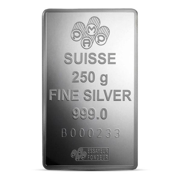 Silver Bar - 250 Gram, .999 Pure