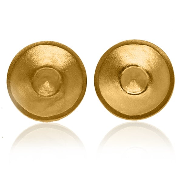 Gold Cufflinks - Propeller Points **Hybrid Finish** - 25.8 Grams, 24K Pure